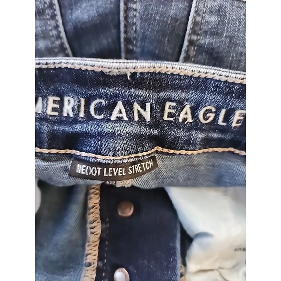 American Eagle Next Level Stretch Distressed Hi-Rise Jegging Womens Size 4 Short - Picture 12 of 16